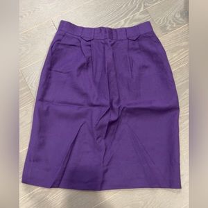 Jeremy Scott Tailored Purple Wool Skirt | Size S